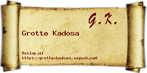 Grotte Kadosa névjegykártya